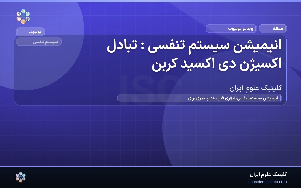انیمیشن سیستم  تنفسی : تبادل اکسیژن دی اکسید کربن