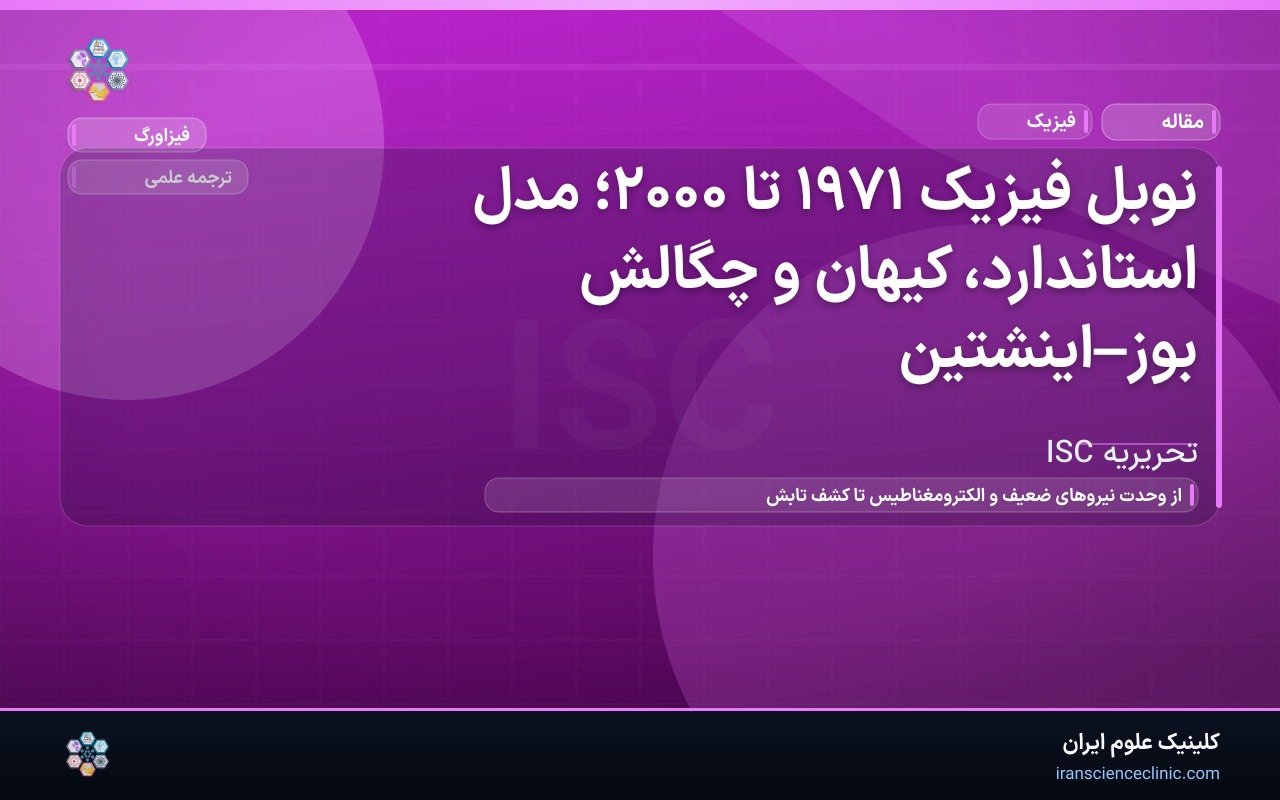 نوبل فیزیک ۱۹۷۱ تا ۲۰۰۰؛ مدل استاندارد، کیهان و چگالش بوز–اینشتین