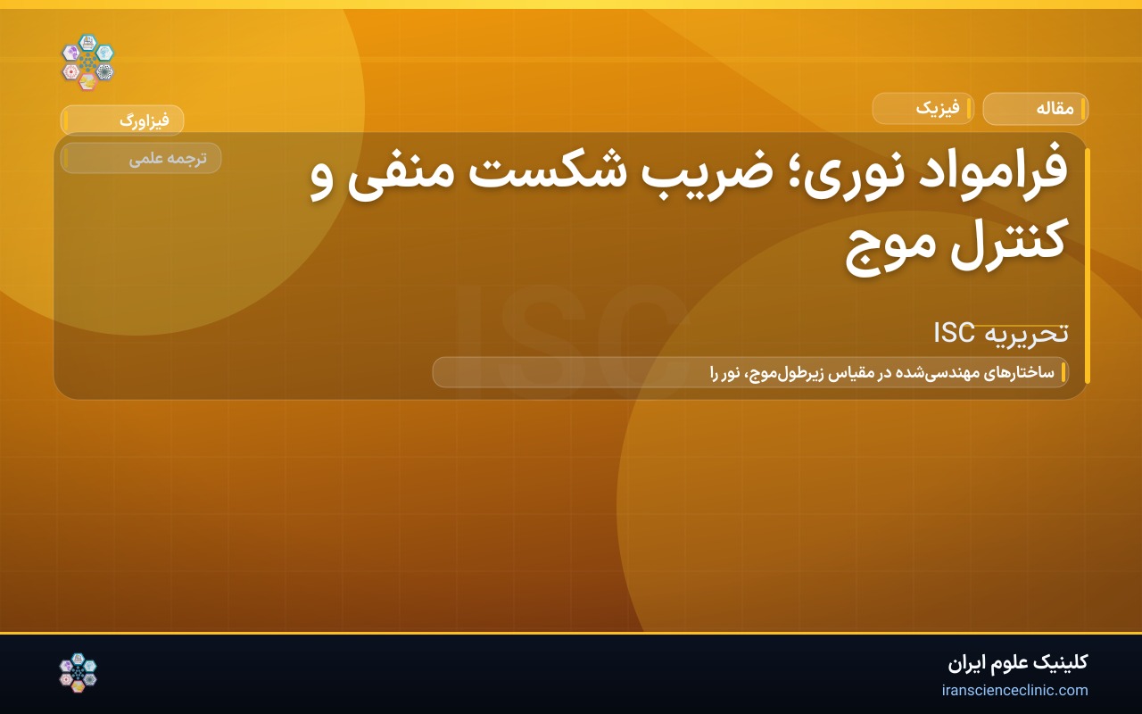 فرامواد نوری؛ ضریب شکست منفی و کنترل موج