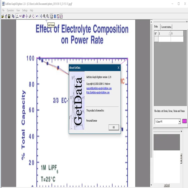 GetData Graph Digitizer نسخه ۲.۲۴